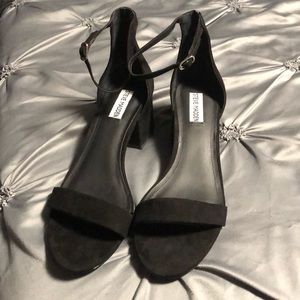 Black suede Steve Madden sandals